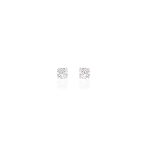 Boucles D'oreilles Puces Victoria Or Blanc Diamant - Clous d'oreilles Femme | Histoire d&rsquo;Or