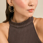 Boucles D'Oreilles Puces Mindy Acier Jaune - Boucles d'oreilles fantaisie Femme | Histoire d&rsquo;Or
