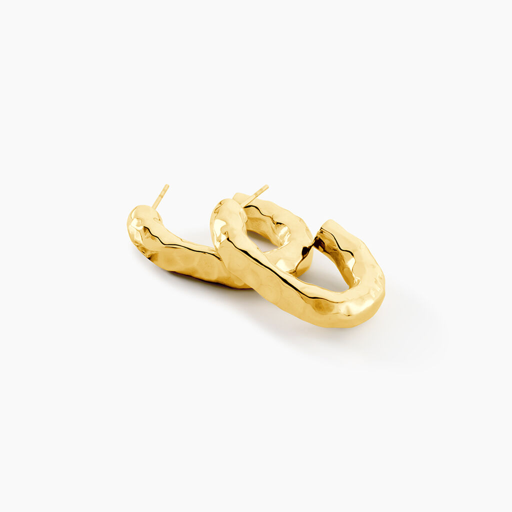 Cr&eacute;oles Mimi Acier Jaune - Boucles d'oreilles cr&eacute;oles Femme | Histoire d&rsquo;Or