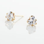 Boucles D'oreilles Puces Daria Coeur Or Jaune Oxyde - Clous d'oreilles Femme | Histoire d&rsquo;Or