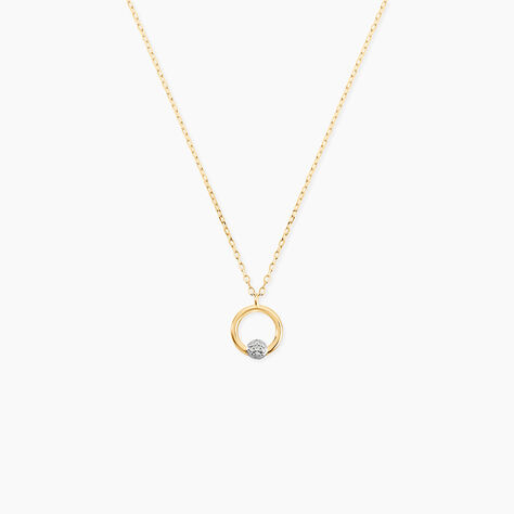 Collier Gisa Jaune Diamant Blanc - Colliers Femme | Histoire d&rsquo;Or