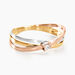 Bague Solitaire Gisla Or Tricolore Diamant - Bagues solitaires Femme | Histoire d’Or