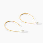 Cr&eacute;oles Nekoda Or Jaune Perle De Culture - Boucles d'oreilles cr&eacute;oles Femme | Histoire d&rsquo;Or