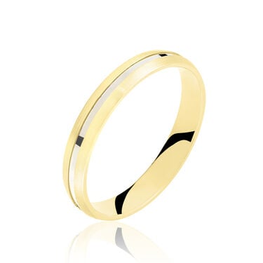 Alliance Prescilia Ruban Plat Or Bicolore Alliance Prescilia Ruban Plat Or Bicolore