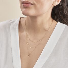 Collier Sadhba Plaqué Or Jaune Oxyde De Zirconium - Colliers doubles et triples chaînes Femme | Histoire d’Or