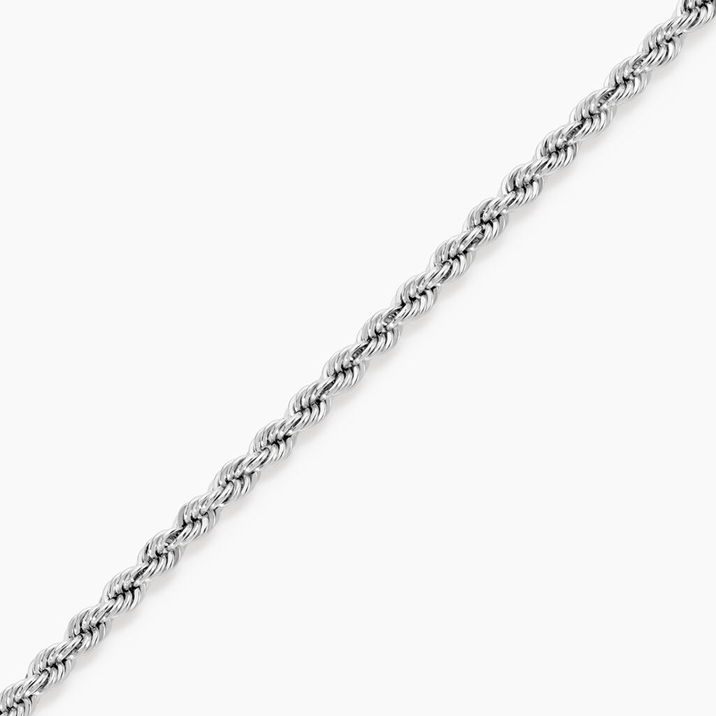 Bracelet Cordelia Maille Corde Or Blanc - Bracelets cha&icirc;ne Femme | Histoire d&rsquo;Or