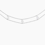 Collier Navette Argent Blanc Oxyde De Zirconium - Ras de cou Femme | Histoire d&rsquo;Or