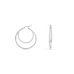 Cr&eacute;oles Argent Blanc Marjorie - Boucles d'oreilles cr&eacute;oles Femme | Histoire d&rsquo;Or