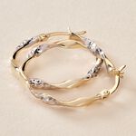 Cr&eacute;oles Eleanie Fil Vrille Or Bicolore - Boucles d'oreilles cr&eacute;oles Femme | Histoire d&rsquo;Or