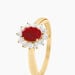 Bague Vladimir Or Jaune Rubis Diamants - Bagues solitaires Femme | Histoire d&rsquo;Or