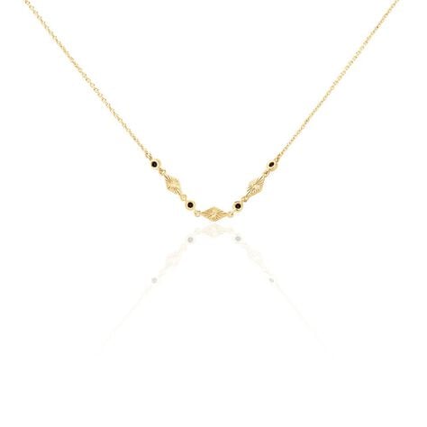 Collier Azteque Plaqué Or Jaune Spinelle - Ras de cou Femme | Histoire d’Or