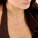 Collier Aile De Mouette Argent Blanc Oxyde De Zirconium - Colliers fantaisie Femme | Histoire d&rsquo;Or