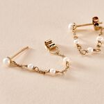 Boucles D'oreilles Pendantes Or Jaune Tiny Pearls Perle - Boucles d'oreilles pendantes Femme | Histoire d&rsquo;Or