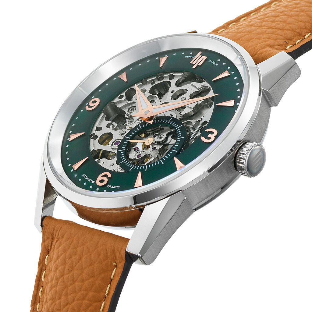 Montre Lip Himalaya Squelette Vert - F&ecirc;te des p&egrave;res Homme | Histoire d&rsquo;Or