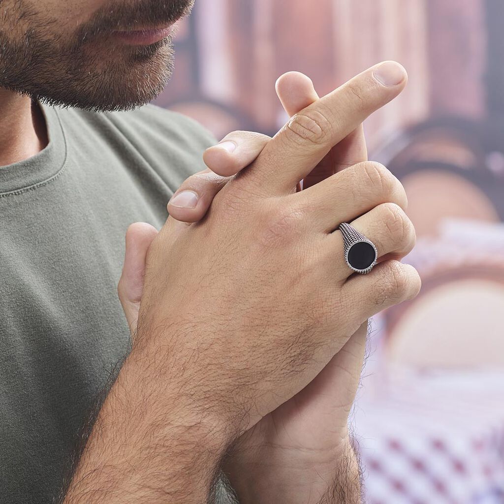 Bague Malek Argent Blanc - Bagues Homme | Histoire d’Or