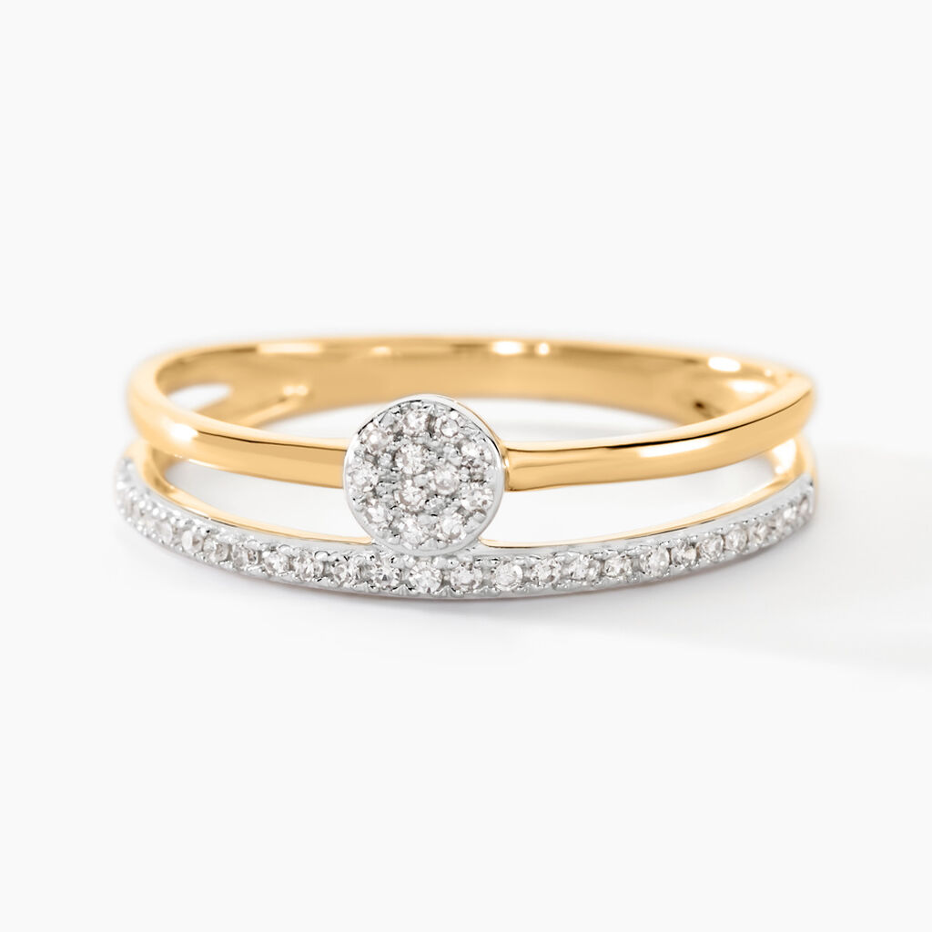 Bague Maellys Or Jaune Diamant - Bagues solitaires Femme | Histoire d’Or