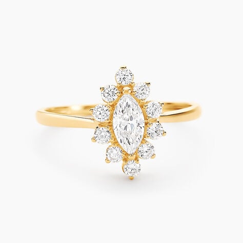 Bague Or Jaune Vladimira Oxyde De Zirconium - Bagues solitaires Femme | Histoire d&rsquo;Or