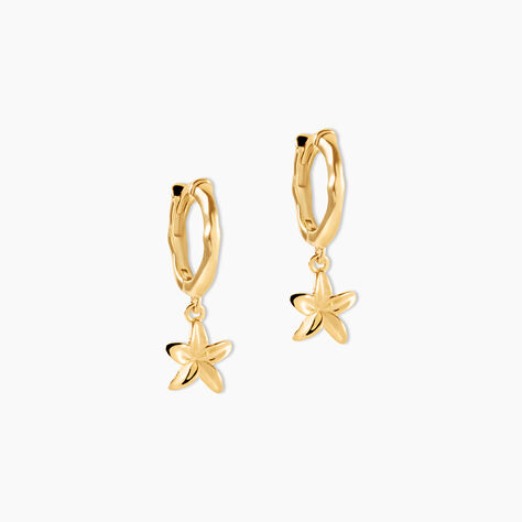 Cr&eacute;oles Nine Argent Dor&eacute; A L'Or 750/1000 - Boucles d'oreilles cr&eacute;oles Femme | Histoire d&rsquo;Or