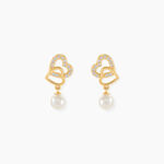 Boucles D'Oreilles Pendantes Loving Pearl Or Jaune Perles - Boucles d'oreilles pendantes Femme | Histoire d&rsquo;Or
