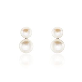 Boucles D'oreilles Clips Argent Blanc Viano Perles Oxydes - Boucles d'oreilles fantaisie Femme | Histoire d’Or
