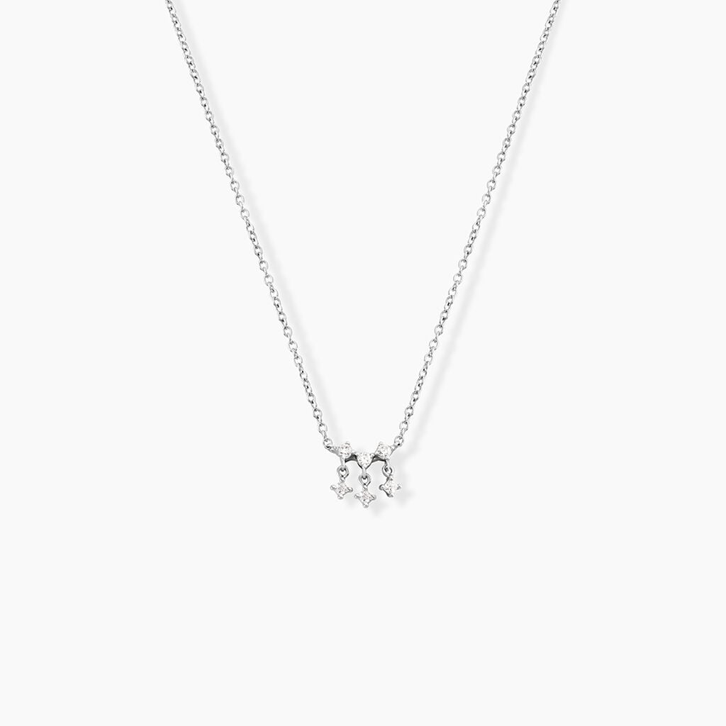 Collier Cascade Argent Blanc Oxyde De Zirconium - F&ecirc;te des m&egrave;res Femme | Histoire d&rsquo;Or
