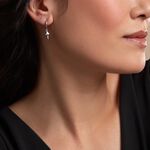 Cr&eacute;oles Arla Argent Blanc - Boucles d'oreilles cr&eacute;oles Femme | Histoire d&rsquo;Or