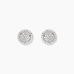 Boucles D'oreilles Puces Soleil D'hiver Or Blanc Diamant - Boucles d'oreilles pierres pr&eacute;cieuses Femme | Histoire d&rsquo;Or