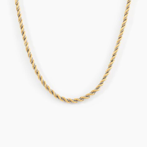 Collier Jerryenne Maille Corde Et Venitienne Or Bicolore - Chaines Femme | Histoire d’Or