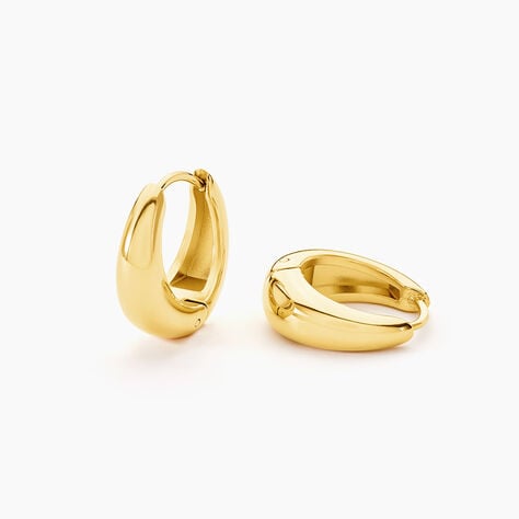 Créoles Skadi Acier Jaune - Boucles d'oreilles Femme | Histoire d’Or