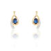 Boucles D'oreilles Puces Sagesse Or Jaune Saphir Et Diamant - Clous d'oreilles Femme | Histoire d’Or