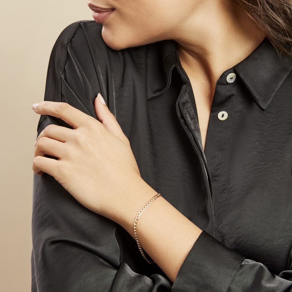 Bracelet Iris Or Jaune Maille Gourmette - Bracelets chaîne Femme | Histoire d’Or