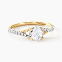 Bague Evita Or Jaune Oxyde De Zirconium