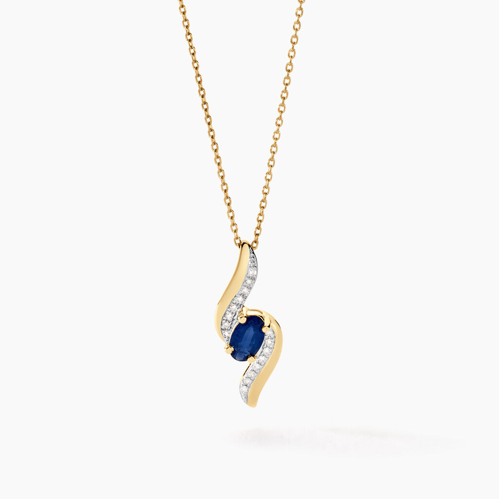 Collier Celestine Or Jaune Saphir Et Diamant - Colliers Femme | Histoire d’Or