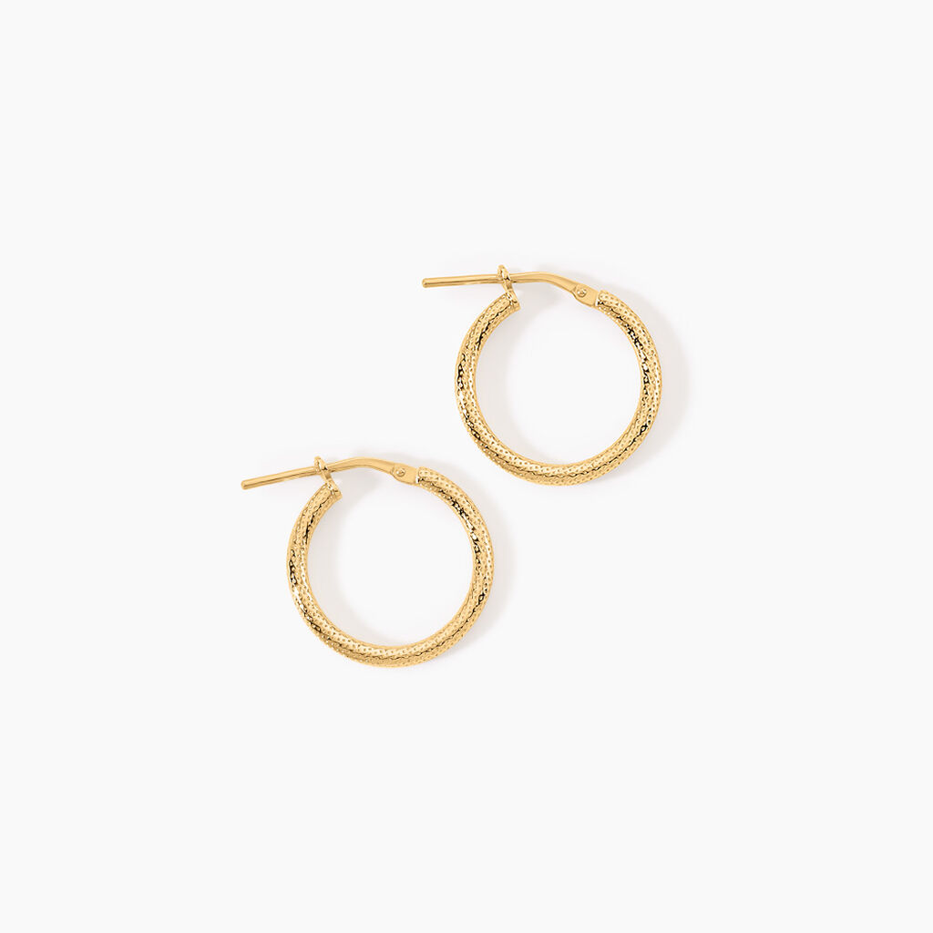 Cr&eacute;oles Ulrica Argent Dor&eacute; A L'Or 750/1000 - Boucles d'oreilles cr&eacute;oles Femme | Histoire d&rsquo;Or