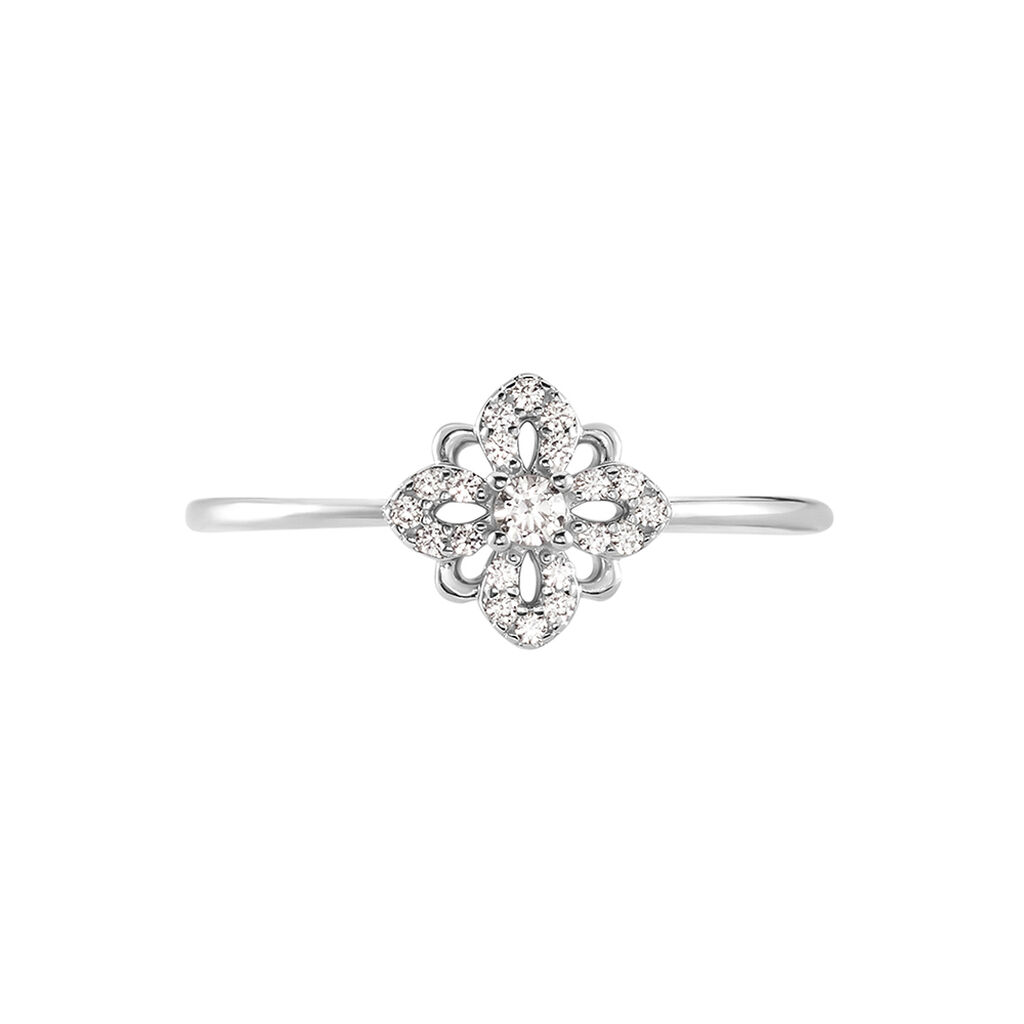 Bague Isia Argent Blanc Oxyde De Zirconium - Bagues avec pierre Femme | Histoire d’Or