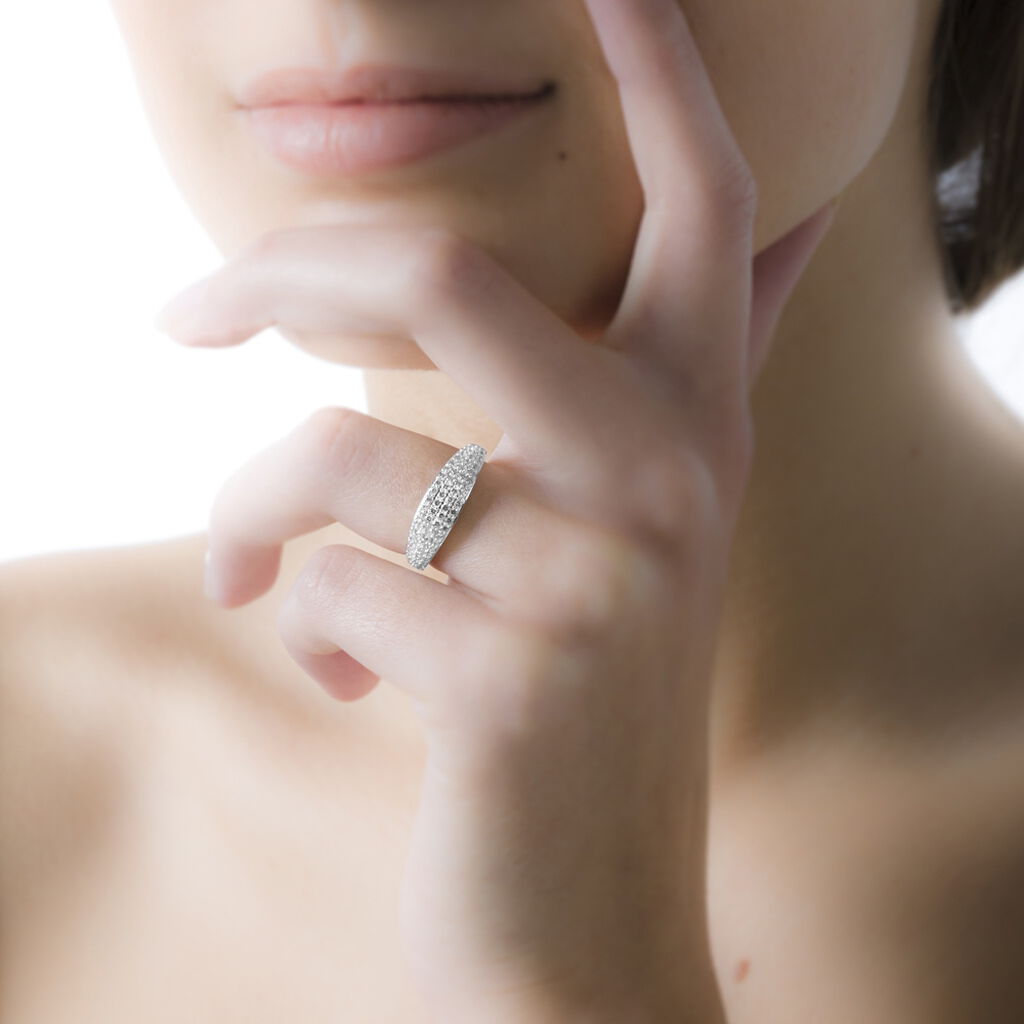 Bague Leanne Argent Blanc Oxyde De Zirconium - Bagues avec pierre Femme | Histoire d’Or