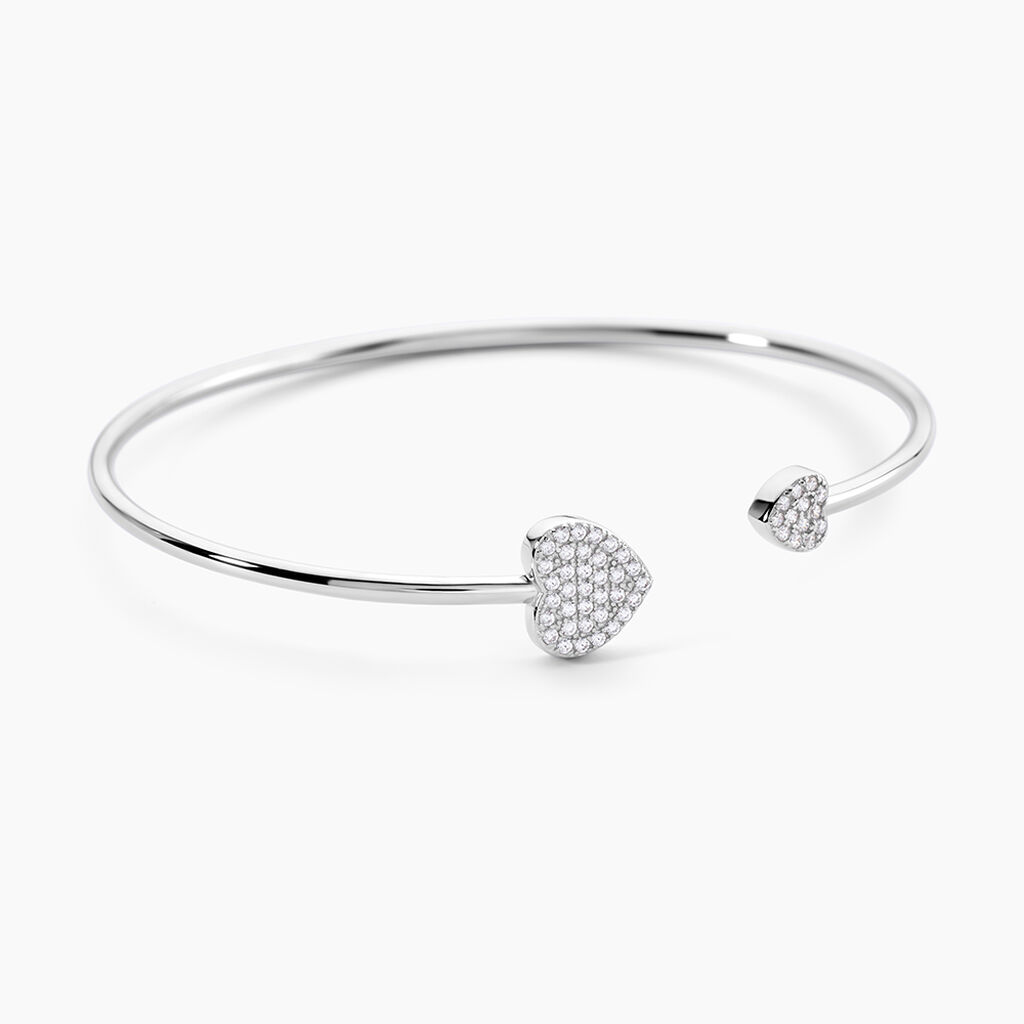Bracelet Jonc Domitylle Argent Blanc Oxyde De Zirconium - Bracelets joncs Femme | Histoire d&rsquo;Or