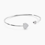 Bracelet Jonc Domitylle Argent Blanc Oxyde De Zirconium - Bracelets joncs Femme | Histoire d&rsquo;Or