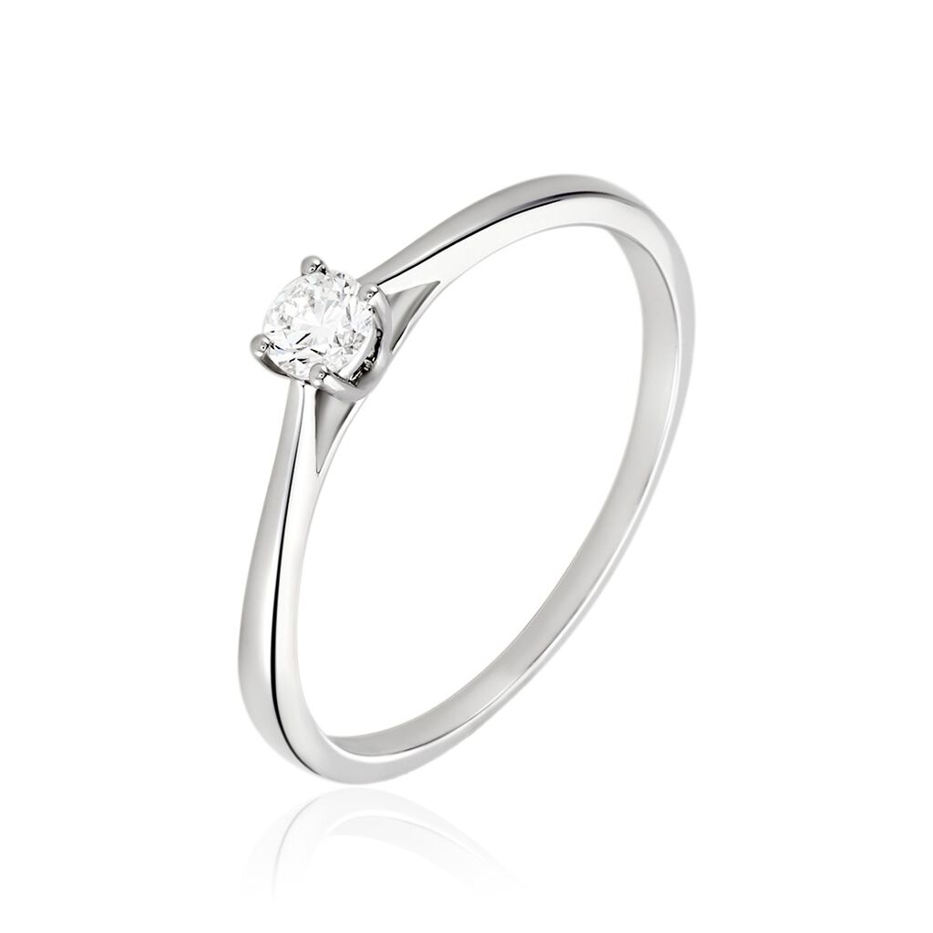 Bague Solitaire Aphrodite Platine Blanc Diamant - Bagues solitaires Femme | Histoire d’Or