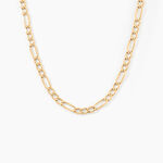 Collier Or Jaune Cameo Maille Altern&eacute;e 1/3 - Chaines Homme | Histoire d&rsquo;Or