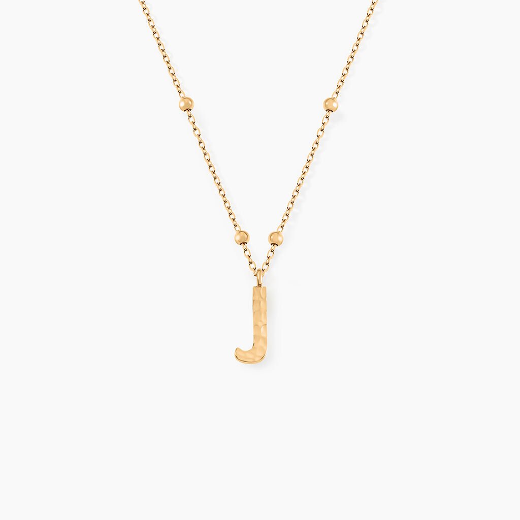 Collier Plaqu&eacute; Or Jaune Lettra - Colliers fantaisie Femme | Histoire d&rsquo;Or