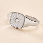 Chevali&egrave;re Goddess Argent Blanc Nacre Oxyde De Zirconium - Bagues solitaires Femme | Histoire d&rsquo;Or