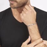 Bracelet Vivian Maille Alternee 1/3 Argent Blanc - Bracelets cha&icirc;ne Homme | Histoire d&rsquo;Or