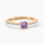 Bague Mireilla Plaqu&eacute; Or Jaune Oxyde De Zirconium - Bagues solitaires Femme | Histoire d&rsquo;Or