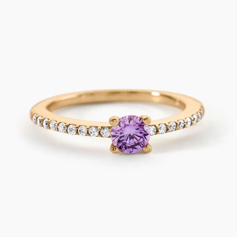 Bague Mireilla Plaqu&eacute; Or Jaune Oxyde De Zirconium - Bagues solitaires Femme | Histoire d&rsquo;Or