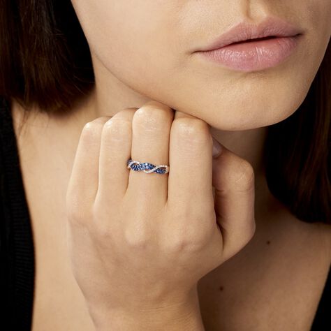 Bague Dimitria Or Blanc Saphir Et Diamant - Bagues avec pierre Femme | Histoire d’Or