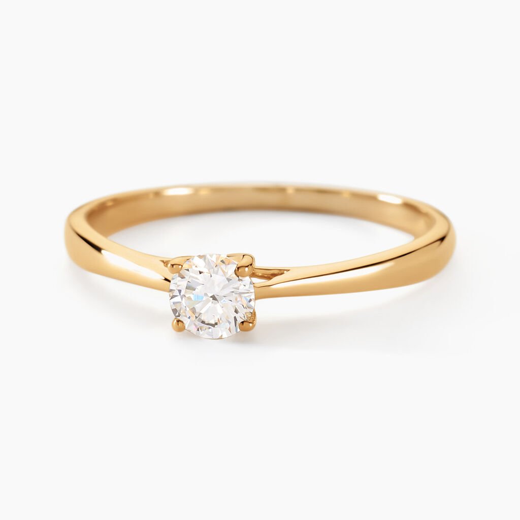 Bague Solitaire One Or Jaune Diamant - Bagues solitaires Femme | Histoire d&rsquo;Or