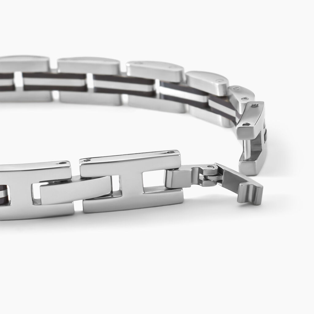 Bracelet Tom Acier Blanc - Bijoux sans pierre Homme | Histoire d&rsquo;Or