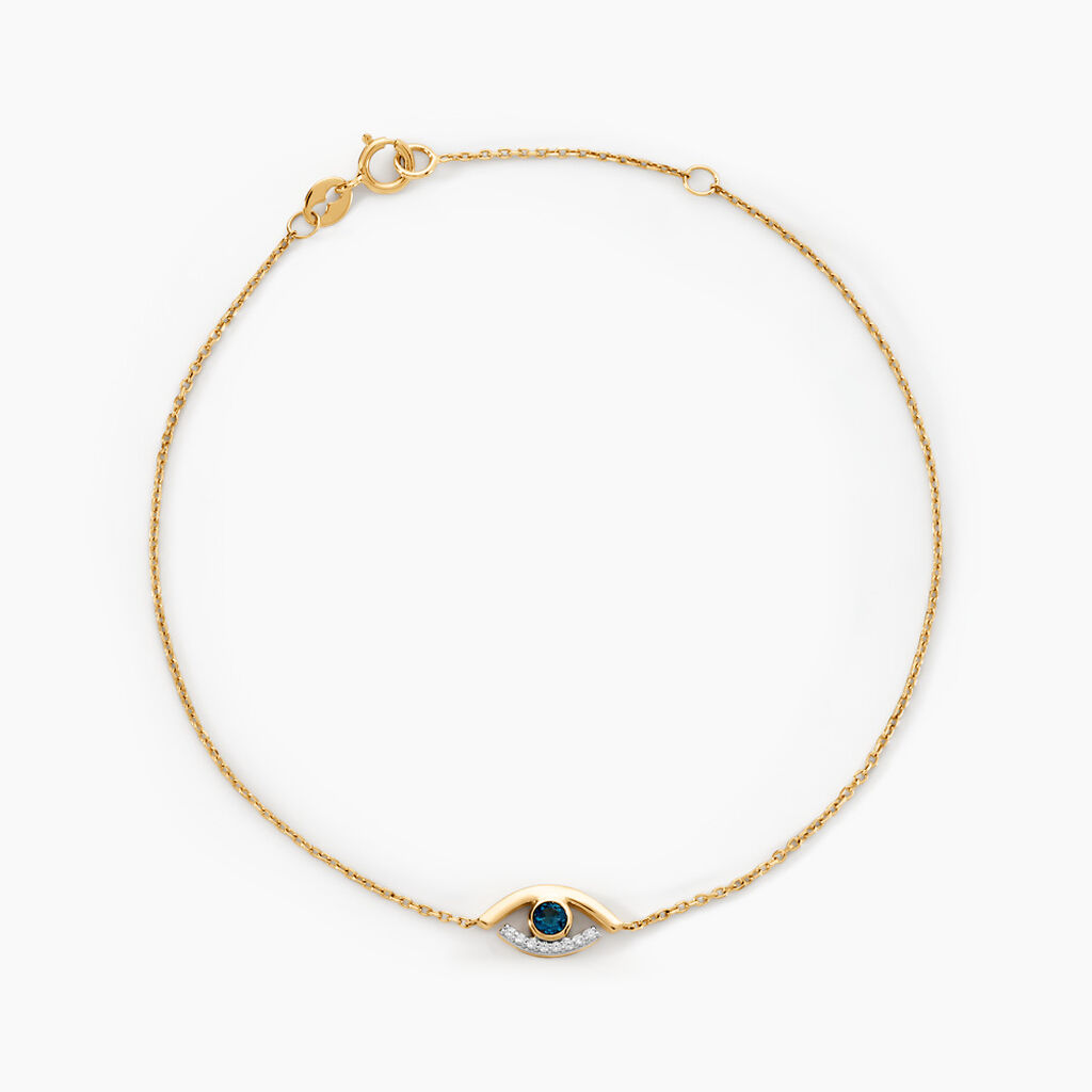 Bracelet Hajnal Or Jaune Topaze Oxyde De Zirconium - Bracelets Femme | Histoire d&rsquo;Or