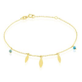Bracelet Or Jaune Jehannet Turquoise - Bijoux Plume Femme | Histoire d’Or